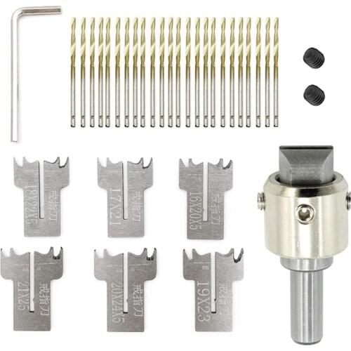 TOP 30 PCS Ring Drill Bit Set, 16-21 mm Blades Wood Ring Drill Bit Wooden Ring Maker Steel Wood Bead Drill Bit
