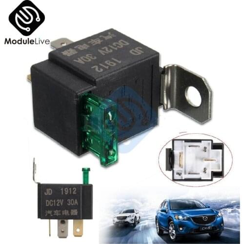 New Fused On/Off Car Motor Automotive Fused Relay DC 12V 30A 4 Pin 4P SPST Metal