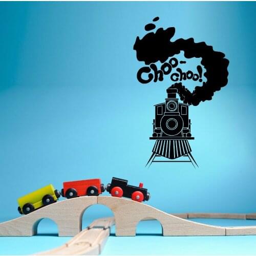 Train Cartoon Wallpaper Home Murals Decals Nursery Kids Room Boys Vinyl Art Wall Stickers for Bedroom Children Decoration YY229