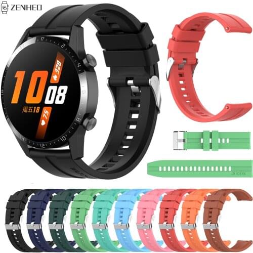 22mm Silicone Strap For Huawei Watch GT 2 46mm/GT 2e/GT2 Pro Replacement Watch Band For Huawei Honor Magic Watch 2 46mm