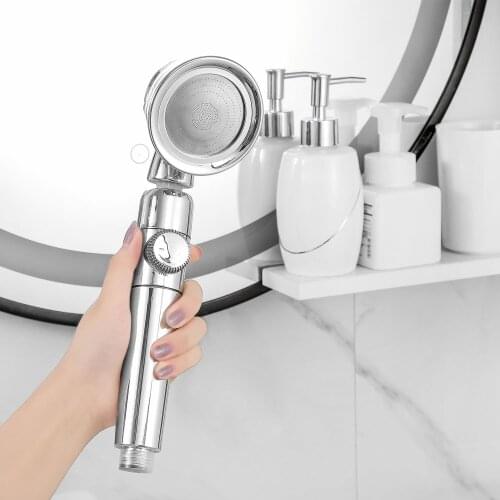 High Pressure Water Saving Spray Shower Head 360 Rotated Rainfall Shower Head Bathroom Hand-held Pressurized Massage Shower Head