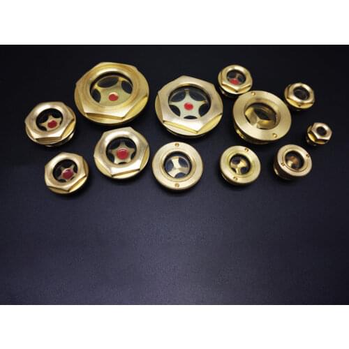 Hex Head 1/4" 3/8" 1/2" - 2-1/2" BSPP Male Brass Oil Level Sight Glass Window Use In Air Compressor Lathe