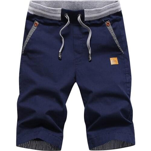 Summer Cargo Shorts Mens Casual Elastic Waist Cotton Beach Shorts Male Fashion Breathable Shorts homme Clothing 4XL