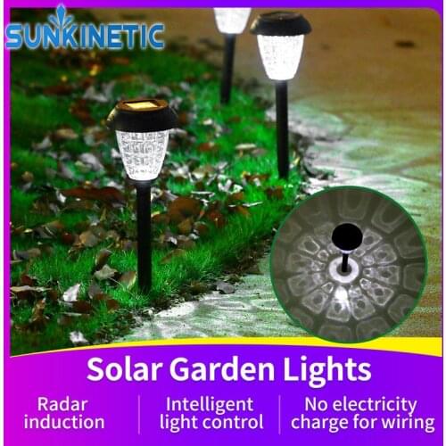 Outdoor Solar LED Lawn Lamps Solar Pathway Lights IP55 Waterproof Outdoor Garden Lamp Garden Decoration Sunlight Powered Lamps