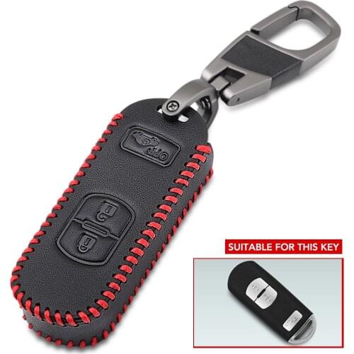 Hight quality Leather Car Key Cover Case For Mazda 2 3 5 6 2017 CX-4 CX-5 CX-7 CX-9 CX-3 CX 5 Accessories car Styling 3 Button