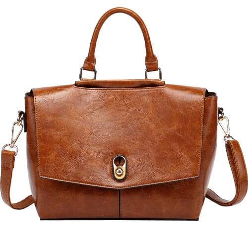 Women handbags 2019 soft Oil wax leather large capacity women handbags genuine leather fashion female casual Shoulder bags K25