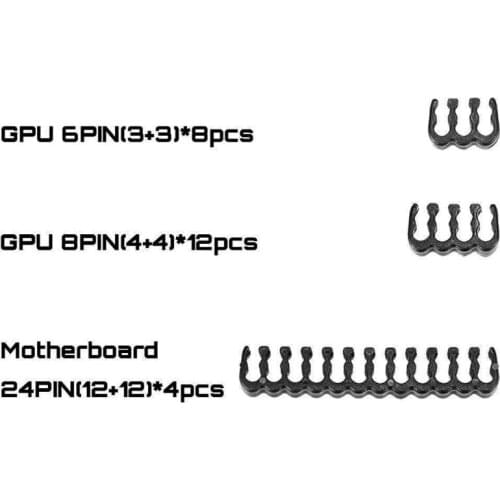 1Set 24Pin x 4 8Pin x 12 6Pin x 8 PP Cable Comb Clamp/Clip/Dresser for 3.4mm Kit