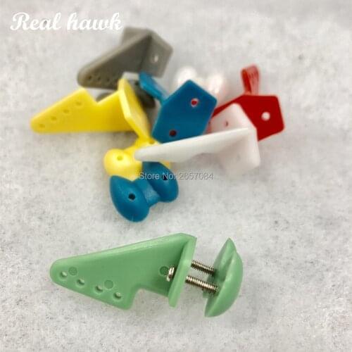 10 Sets/lot 6 color With M2x14mm Screw POM Pin Horns 20x27 4hole L20xH27 RC Airplanes Electric Planes For Aeromodelling RC parts