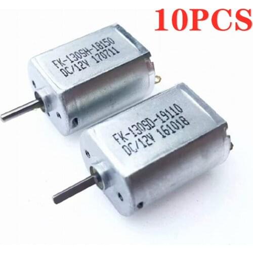 10PCS/LOT 130 flat shaft carbon brush car rearview mirror motor 12V High speed model motor diy