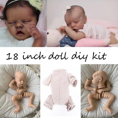 18inch Reborn Doll Kits Lifelike Real Touch Fresh Color Unfinished DIY Doll Parts DIY Toys Drop Shipping
