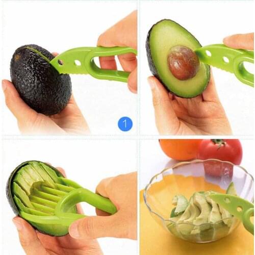 3 In 1 Avocado Slicer Shea Corer Butter Fruit Peeler Cutter Pulp Separator Plastic Knife Kitchen Vegetable Tools Home Accessory