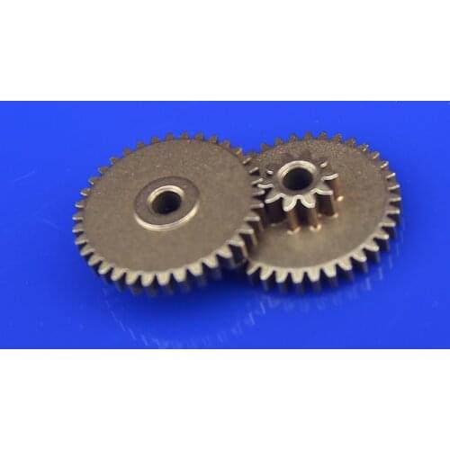 AZGIANT 5pcs Duplex Gear 10 /36 Teeth 0.6/0.5 Module 2mm inner Hole Metal Reduction Gear For Diy toy car