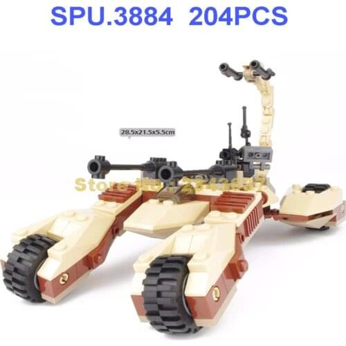 8213 204pcs Star Earth Border Desert Strike Chariot Building Block 2 Dolls Toy