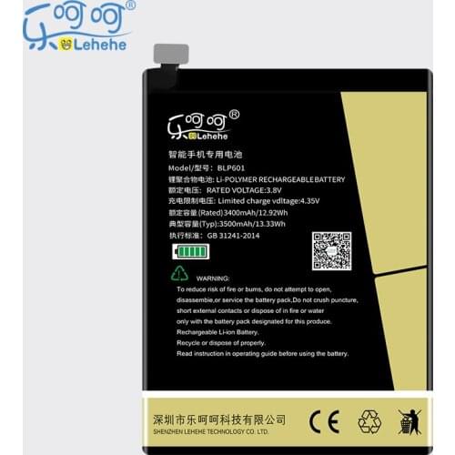 Original LEHEHE Battery for OPPO A53 A53T A53M F1S A59 A59M A59S BLP601 3500mAh Smartphone Replacement Batteries with Tools Gift