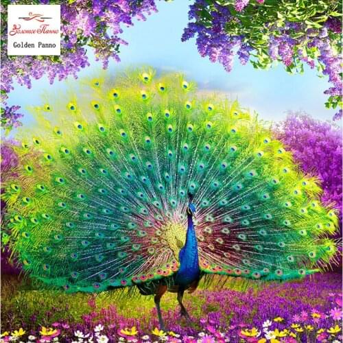 Diamond Painting Full Square 5D Diy Daimond Embroidery Diamant Mosaic Sale Displasy Broderie Diamant Peacock Good Fortune 01