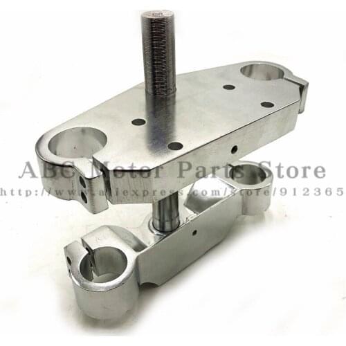 Aluminum Motorcycle 22mm 7/8" Handlebar Riser Mount Bars 33MM inverted shock absorber direction device upper and lower plate