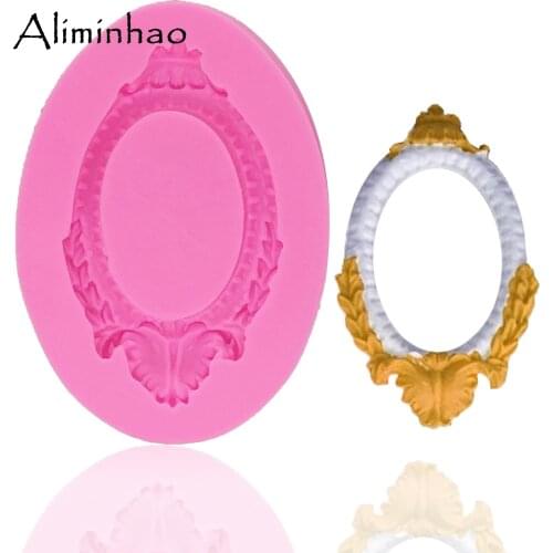 B0217 European frame shape for Resin Clay cake dessert Sugarcraft Silicone mould chocolate fondant cake decorating tools