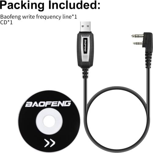 BAOFENG 2 Pins Plug USB Programming Cable for CB Radio Walkie Talkie for UV-5R BF-888S Kenwood Walkie Talkie Accessories
