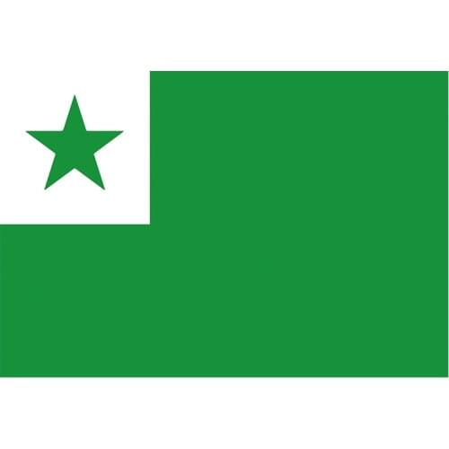 Free Shipping xvggdg Polyester Flag 3x5ft Esperanto Flag 150X90CM Banner 100D Polyester Custom flag