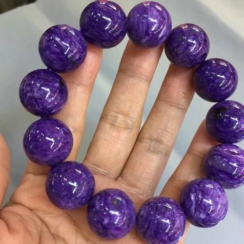 Russian Natural Polished Charoite Beads Bracelets Purple Dragon Crystal amethyst reiki healing Stone DIY Fashion Jewelry Yoga