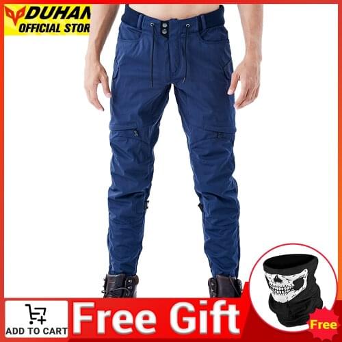 DUHAN Motorcycle Pants Mens Moto Cycling Pants Waterproof Knee Protective Gear Motocross Trousers Off Road Riding Pantalon
