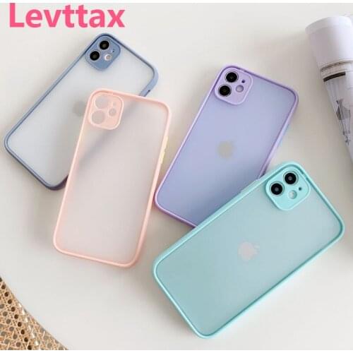 Bumper TPU Cases For iPhone 12 11 Pro Max XR Matte Shockproof With Camera Protection Cover For iphone XS X 8 7 6S Plus SE2020