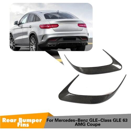 Racing Splitter Lips Rear Bumper Canards Trunk Vent Trims for Mercedes Benz GLE63 AMG SUV Sport Coupe 2015-2018 Carbon fiber