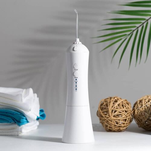 AZDENT Portable Electric Dental Oral Irrigator Waterproof USB Rechargeable Water Flosser 230ML Water Tank Teeth Cleaner