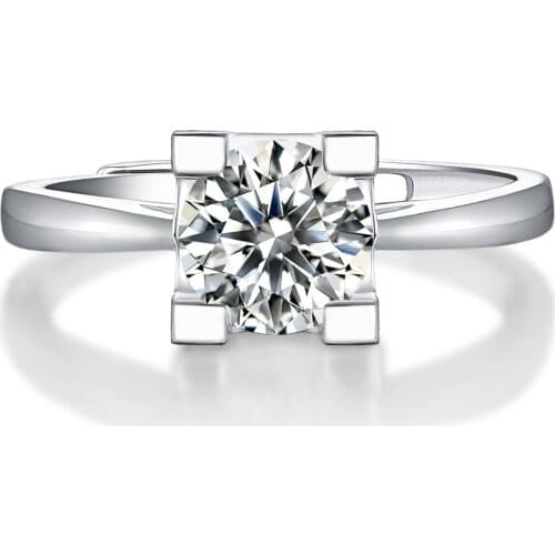 Passed Diamond Test Stone Perfect Moissanite Couple Diamond Ring 925 Sterling Silver 1CT Fashion Luxury Jewelry Engagement Gift