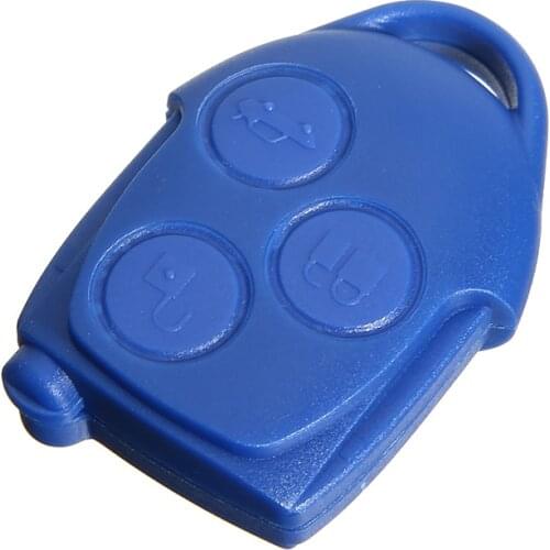 New 3 Buttons Transit Connect Set Remote Key Shell + Battery Cover Blue Case Replacement For Ford Transit MK7 2006-201