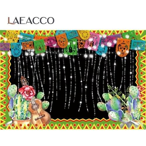 Laeacco Day Of The Dead Fiesta Carnival Party Customized Poster Photo Backdrop Photography Background Photocall Photo Studio