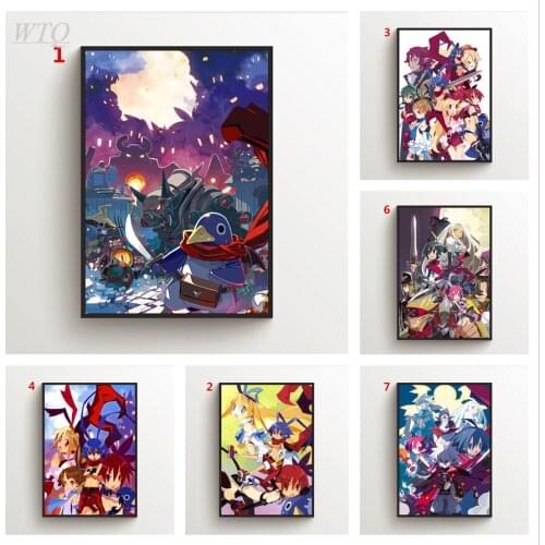 Makai Senki Disgaea Posters and Prints Wall Poster Anime Posters Canvas Painting Home Decor Wall Art Photos for Childrens Room