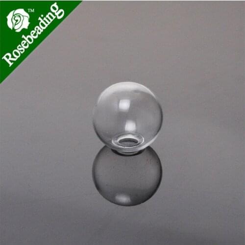 18mm 1 hole Small Glass Globe,Caliber 5mm,Small Glass Bottles,Screw Eye Pins,Glass Dome,sold 10pcs/lot-10018225
