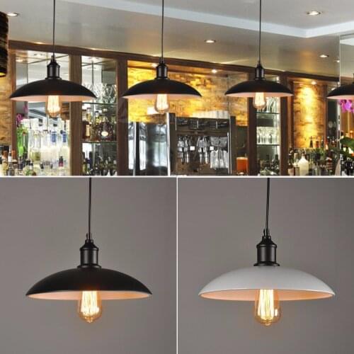 Minimalist Nordic LED modern Lamp Creative Loft Dinning Room Bar Cafe Metal Vintage Iron Pot Cover E27 Bulbs Lampshade