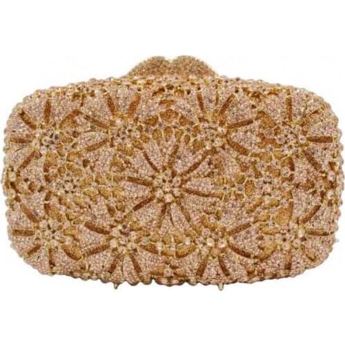 XIYUAN Fashion Crystal Clutches Evening Bags Women Party wallet Purse Luxury Clutch Bag Ladies Night Bags Wedding Chain HandBag