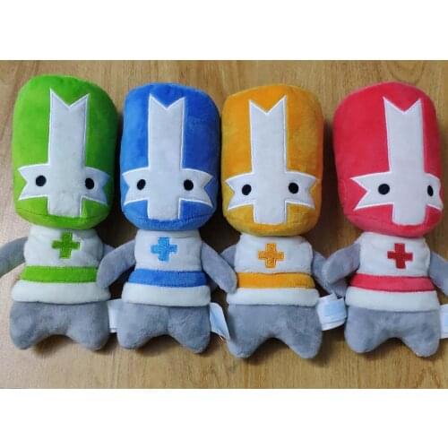 Set of 4 Castle Crashers red Orange Green blue Knight stuffed plush toy 20cm