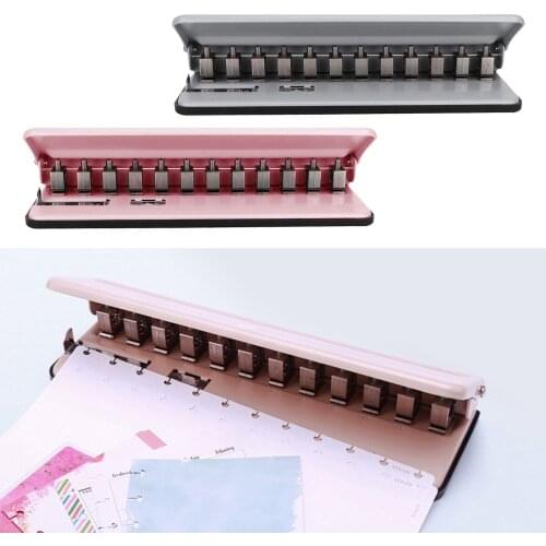 Desktop Hole Punch 6 Sheets Capacity Precision Pro Adjustable Low Force Paper Punches Hole Puncher Home Office Supplies