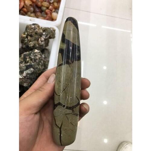 Natural Madagascar mineral, turtle back stone, pillar quartz massage stick positive energy reiki crystal rod healing