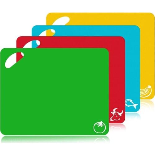 Fruit Vegetable Plastic Kitchen Cutting Board Mats Table Mat with Hanging Hole Ultra-thinle Cutting Chopping Board Kitchen Tools