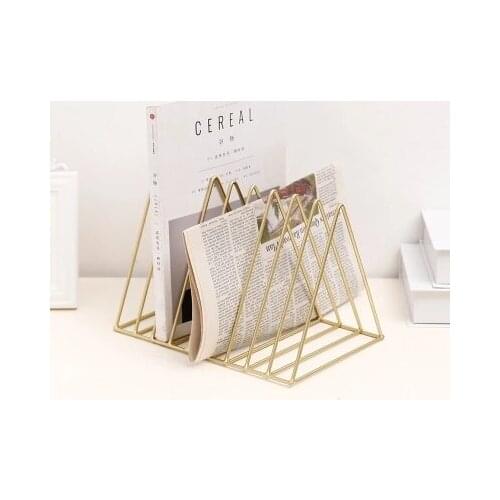 Nordic Simple Wrought Iron Desktop Storage Rack Bookshelf Documents Magazine Storage Box Office Racks Jewelry