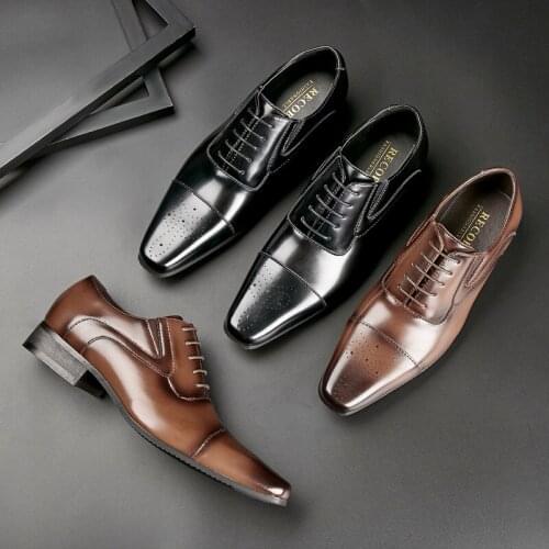 2021 New Style Spring, Summer, Autumn And Winter Fashion Formal Dress Atmospheric Carved Business Mens Leather Shoes