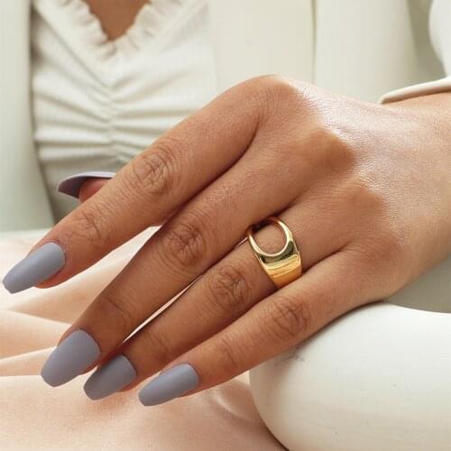 MANGOSKY New Fashion Hollow-Carved Design Jewelry Open Ring For Women