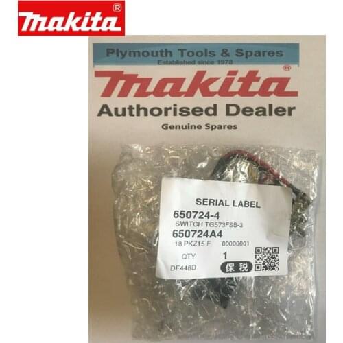 MAKITA 650724-4 Switch for BDF458RFE DHP458Z DDF458 DF448D DDF458RFE BHP458Z BHP450RFE BDF458Z BDF458RFE BDF448Z DDF438 6507244