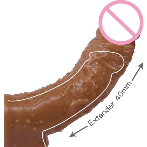 Reusable Condoms For Male Penis Enlargement Intimate Goods Thick Penis Sleeve Cock Rings For Penis Extender Delay Ejaculation