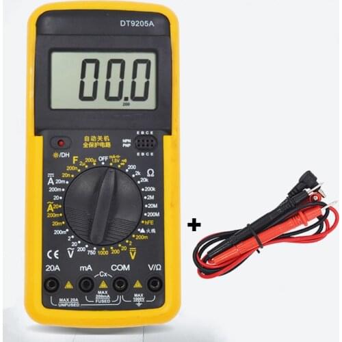 Portable LCD Display Multimeter Electric Handheld AC DC Resistance Capacitance Voltmeter Ammeter Ohm Tester Multifunctional