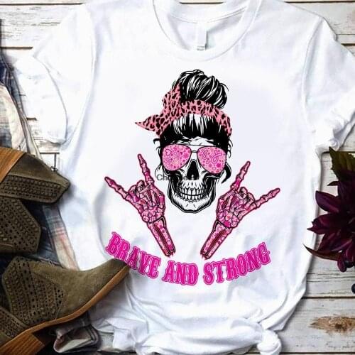 Brave And Strong Shirt Pink Ribbon Breast Cancer Shirt Face Glasses Breast Cancer Awareness Cancer Gifts Cancer Vintage T Shirt
