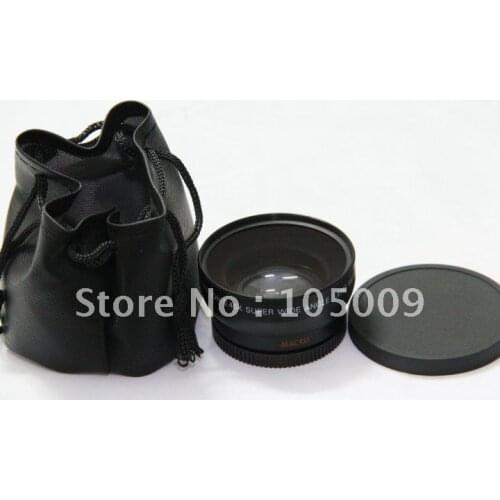 52mm 0.45X Wide Angle Lens with Macro lens for canon NIKON D3000 D5000 D40 D60 D3000 pentax fuji sony camera