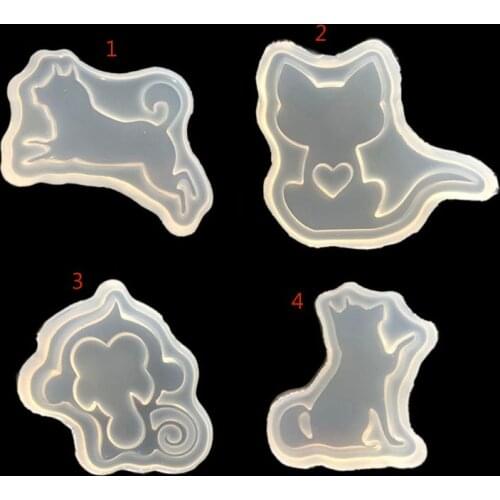Cat Dog Monkey Silicone Mold Cake Fondant Resin Pendant Jewelry Making Tools