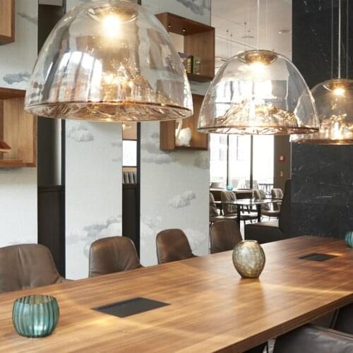 Nordic glass ball iron crystal hanging lamp chandelier ceiling modern led chandelier lustres living room decoration avizeler