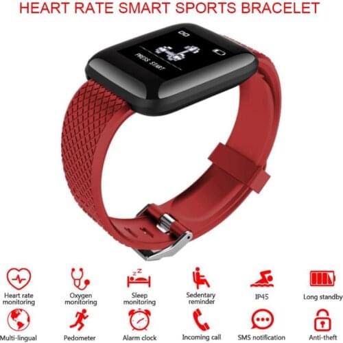 116 PLUS Smart Bracelet D13 Heart Rate Blood Pressure Waterproof Smart Watch